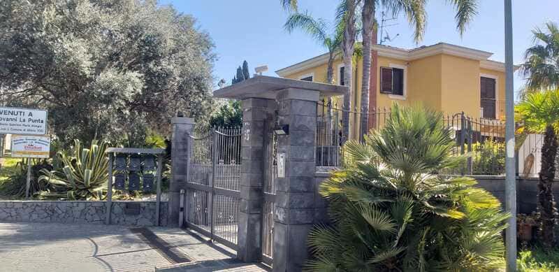 villa con palme